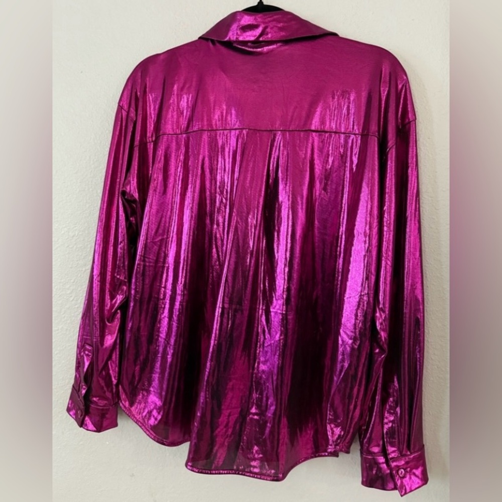 Anthropologie Pink Shine Metallic Blouse | Medium | Blogger Fave - Picture 8 of 15